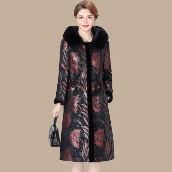 Manteau de fourrure, veste longue épaisse et chaude avec doublure - 300725/2242 – Image 4