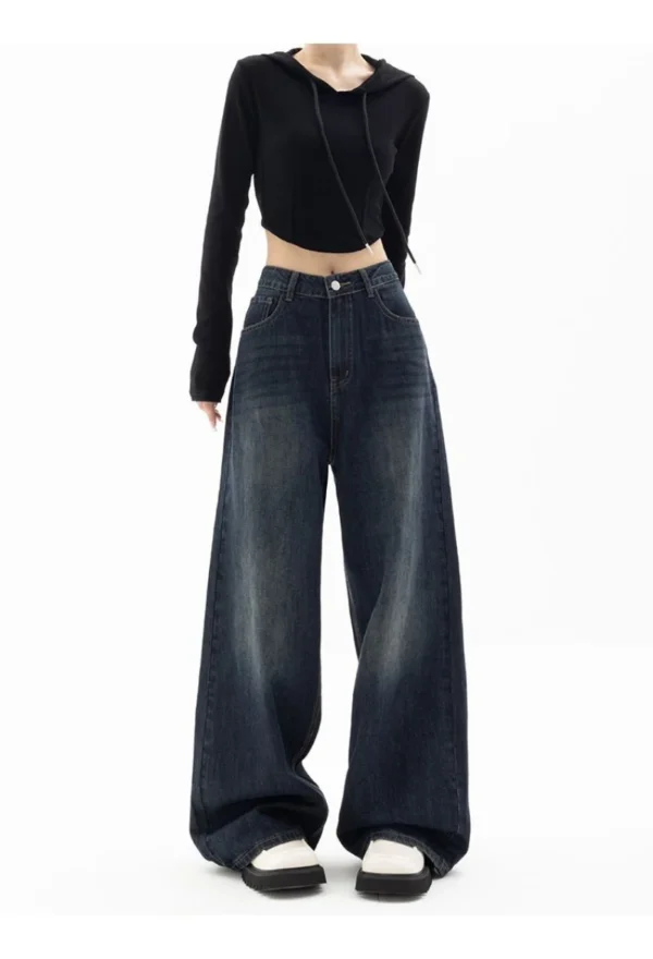Pantalon Jean larges rétro,  taille haute, coupe ample - 270725/0908 – Image 6