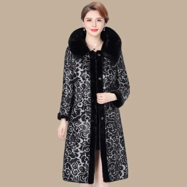 Manteau de fourrure, veste longue épaisse et chaude avec doublure - 300725/2242 – Image 3