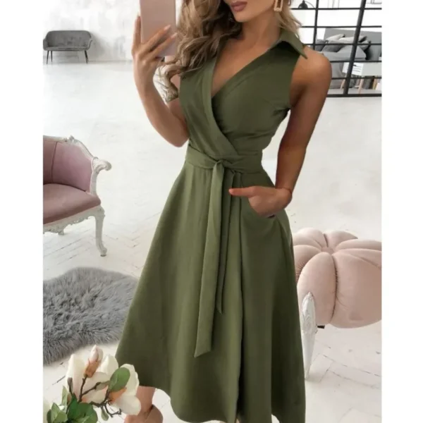 Robe sans manches avec ceinture - 270725/0856 – Image 2