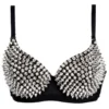 Soutien-gorge haut plongeant avec pointes