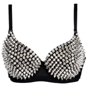 Soutien-gorge haut plongeant avec pointes