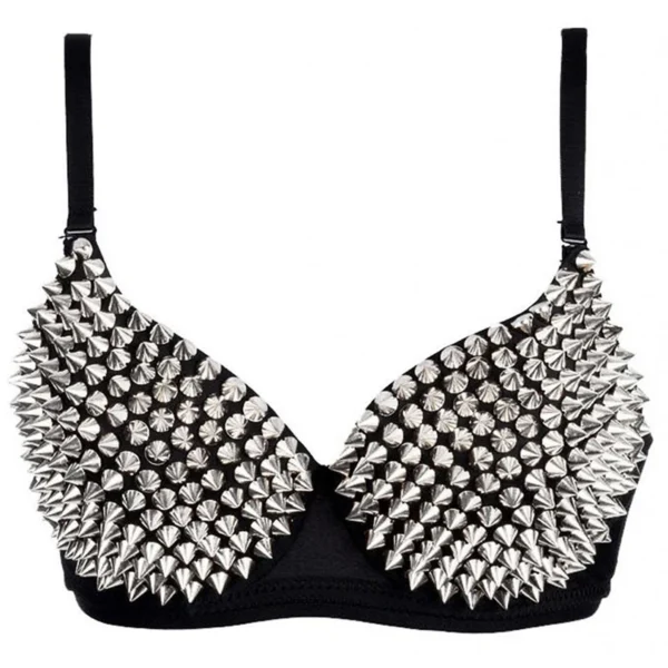 Soutien-gorge haut plongeant avec pointes