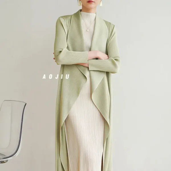 manteau, couleur unie, col Polo, mi-long - 050825/2211 – Image 6