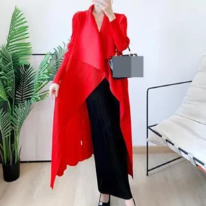 Alternative view of manteau, couleur unie, col Polo, mi-long - 050825/2211