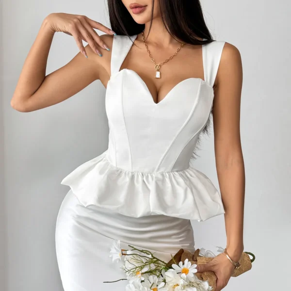 Bustier dos nu, fermeture éclair, élégant Vintage - 030825/1037 – Image 3