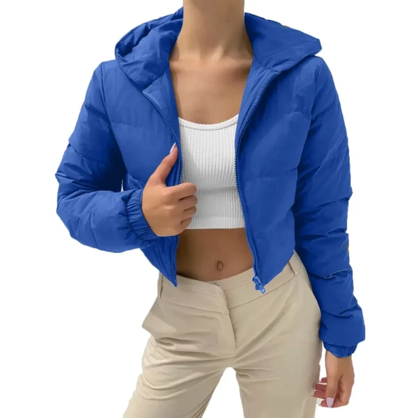 Manteau matelassé, pardessus zippé avec capuche - 070825/0800 – Image 2