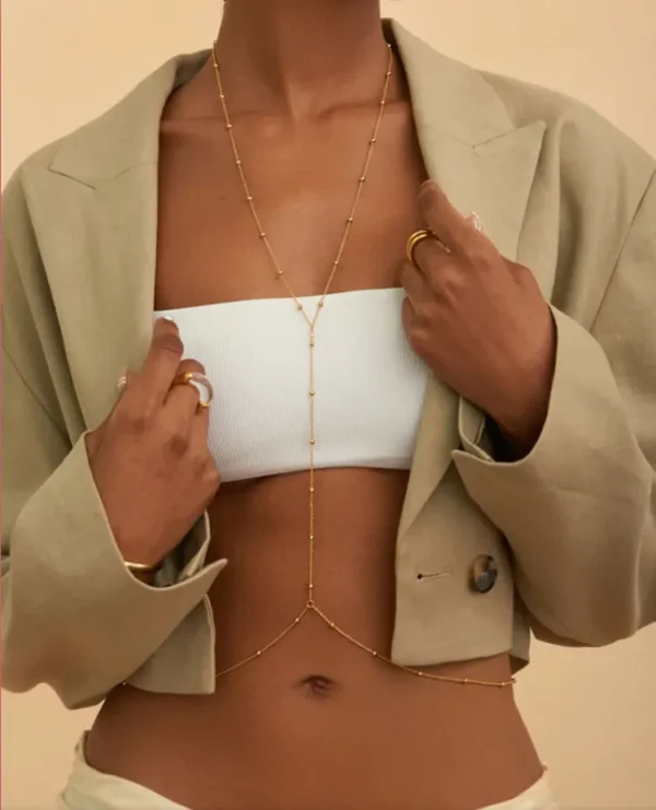 Chaîne de corps en acier inoxydable, Simple et Sexy - 020825/2248