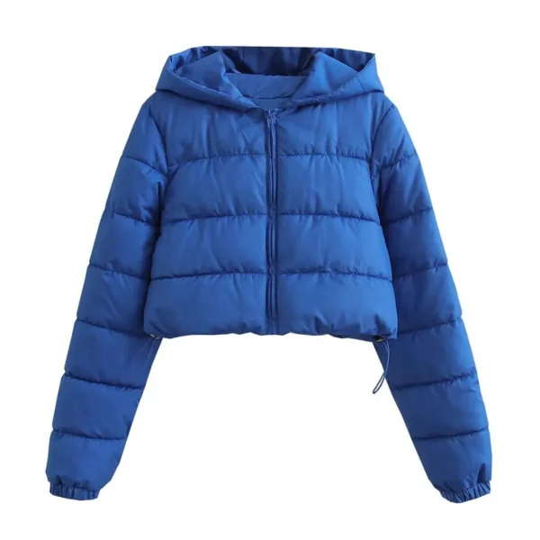 Manteau matelassé, pardessus zippé avec capuche - 070825/0800 – Image 4