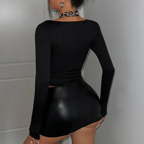 Corset imprimé léopard, manches longues - 030825/1026 – Image 6