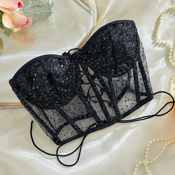 Corset effet push-up  transparente, sexy,  haut court - 030825/1904 – Image 6