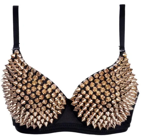 Soutien-gorge haut plongeant avec pointes – Image 2