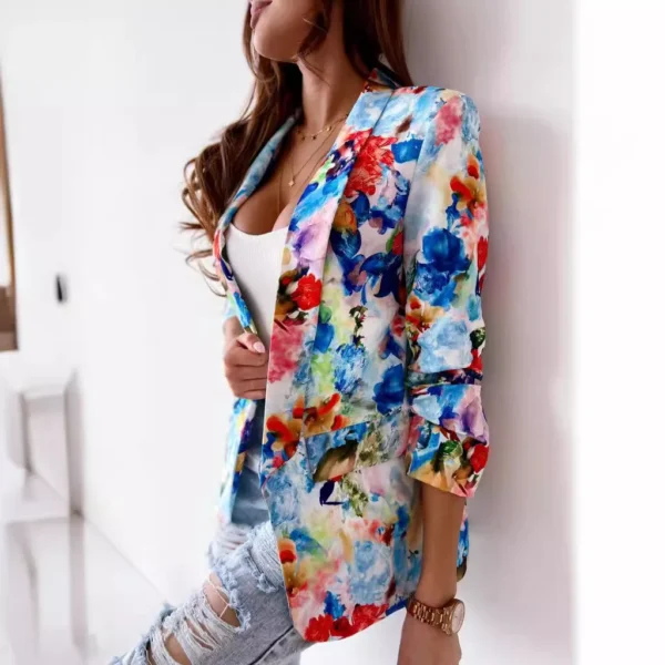 Veste Imprimée Fleurs, Élégant - 030825/2130 – Image 3