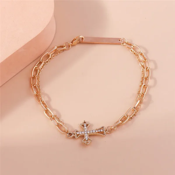 Bracelet cheville Gothique avec Croix en Clip - 020825/2241 – Image 3