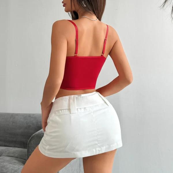 Bustier en maille transparente, court avec bretelles - 030825/1015 – Image 6