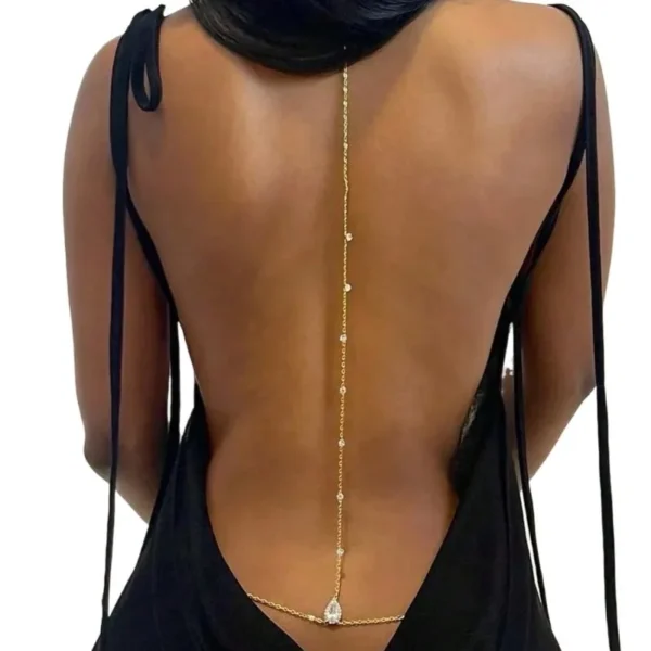 Chaine pour dos nu strass goutte d'eau - 020825/2254