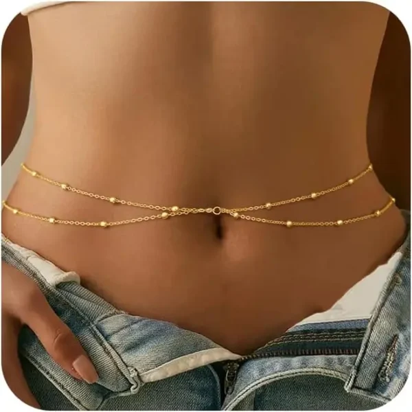 Chaîne de taille plaquée argent et or sexy - 020825/2250