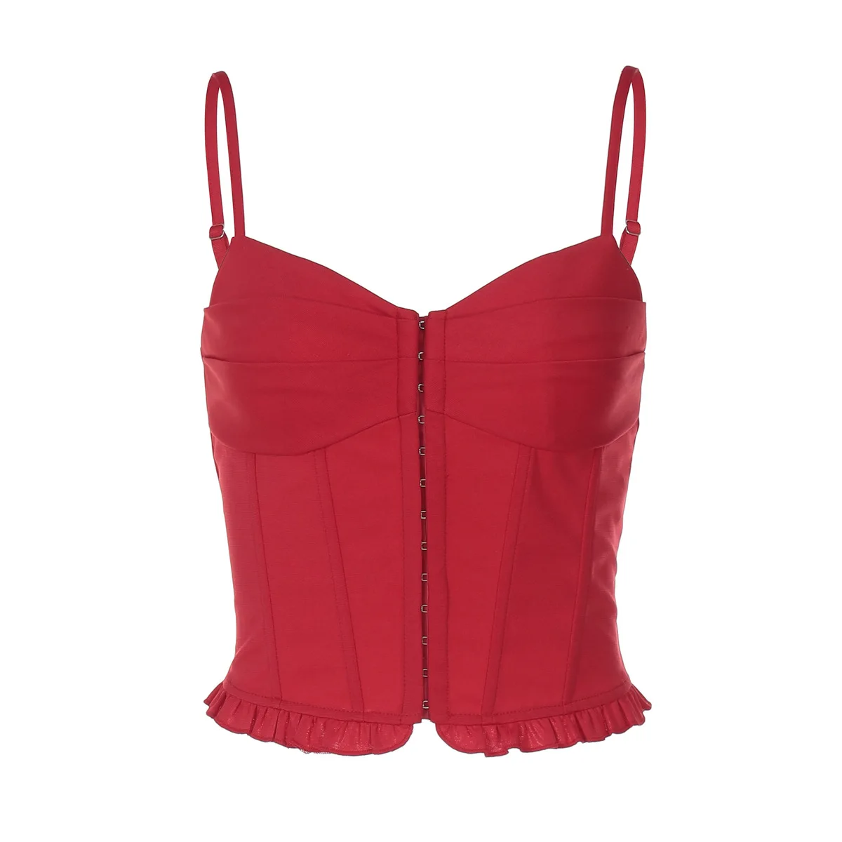 Haut, couleur unie, bretelles Spaghetti, sans manches - 030825/1039 – Image 6