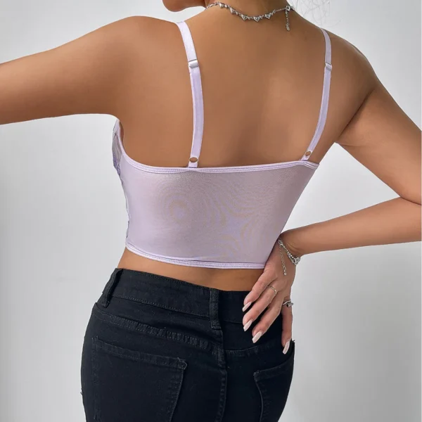 Bustier Brodé en Maille Transparente, Push Up - 030825/1900 – Image 5