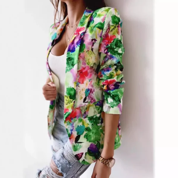 Veste Imprimée Fleurs, Élégant - 030825/2130 – Image 4