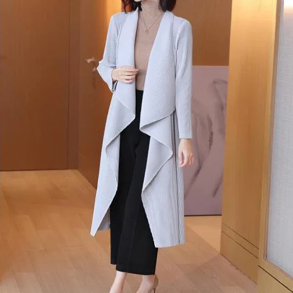 manteau, couleur unie, col Polo, mi-long - 050825/2211 – Image 5