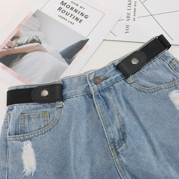 Ceinture sans boucle pour pantalons en Jean, robes, ceinture de taille élastique extensible - 020825/2256 – Image 4