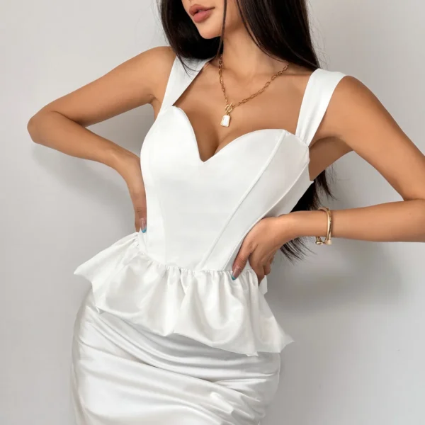 Bustier dos nu, fermeture éclair, élégant Vintage - 030825/1037 – Image 5