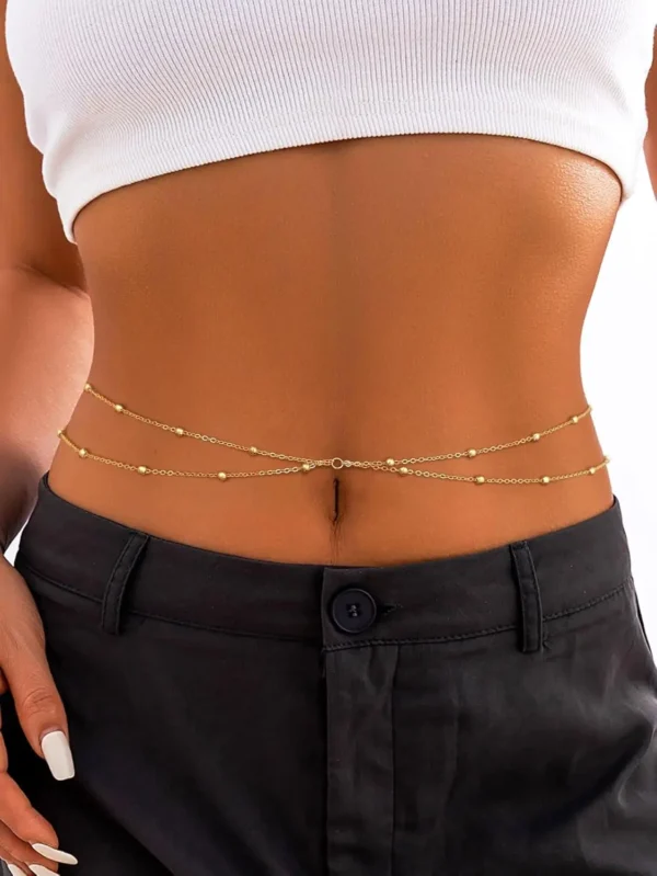 Chaîne de taille plaquée argent et or sexy - 020825/2250 – Image 5