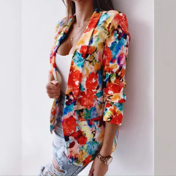 Veste Imprimée Fleurs, Élégant - 030825/2130 – Image 6