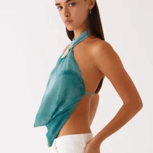 Alternative view of Débardeur licou Sexy et évider, épaules dénudées sans manches, dos nu - 120825/1636