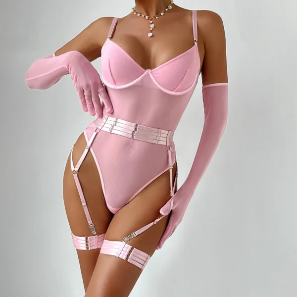 Lingerie Sexy,  Ensembles de sous-vêtements avec gants - 060825/2229 – Image 4