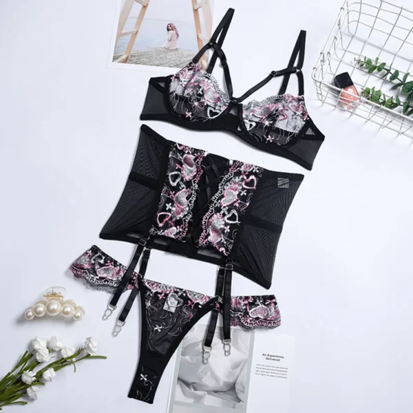 Ensembles de sous-vêtements sexy, soutien-gorge, lingerie romantique - 060825/2109 – Image 5
