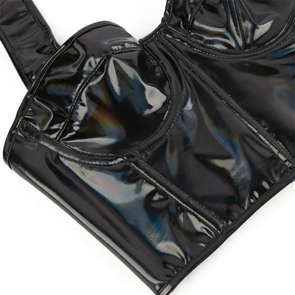 Corset simili cuir, Soutien-gorge Sexy, Push up - 030825/1213 – Image 5