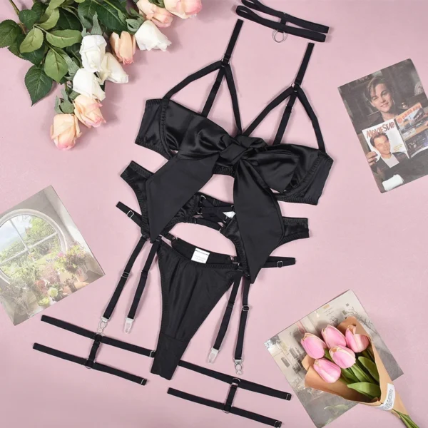Ensemble de Lingerie érotique, soutien-gorge et culotte de sport, slip en coton, string - 060825/2112 – Image 3